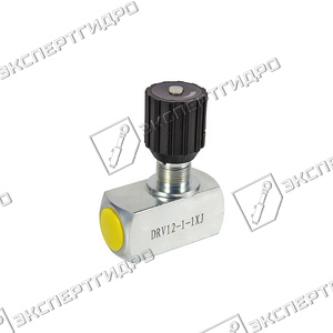 DRV20-1-10/V - Дроссель трубного монтажа c рукояткой, G1, обратный клапан - есть